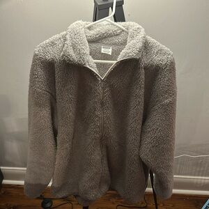 Pink by Victorias Secret fuzzy zip from jacket